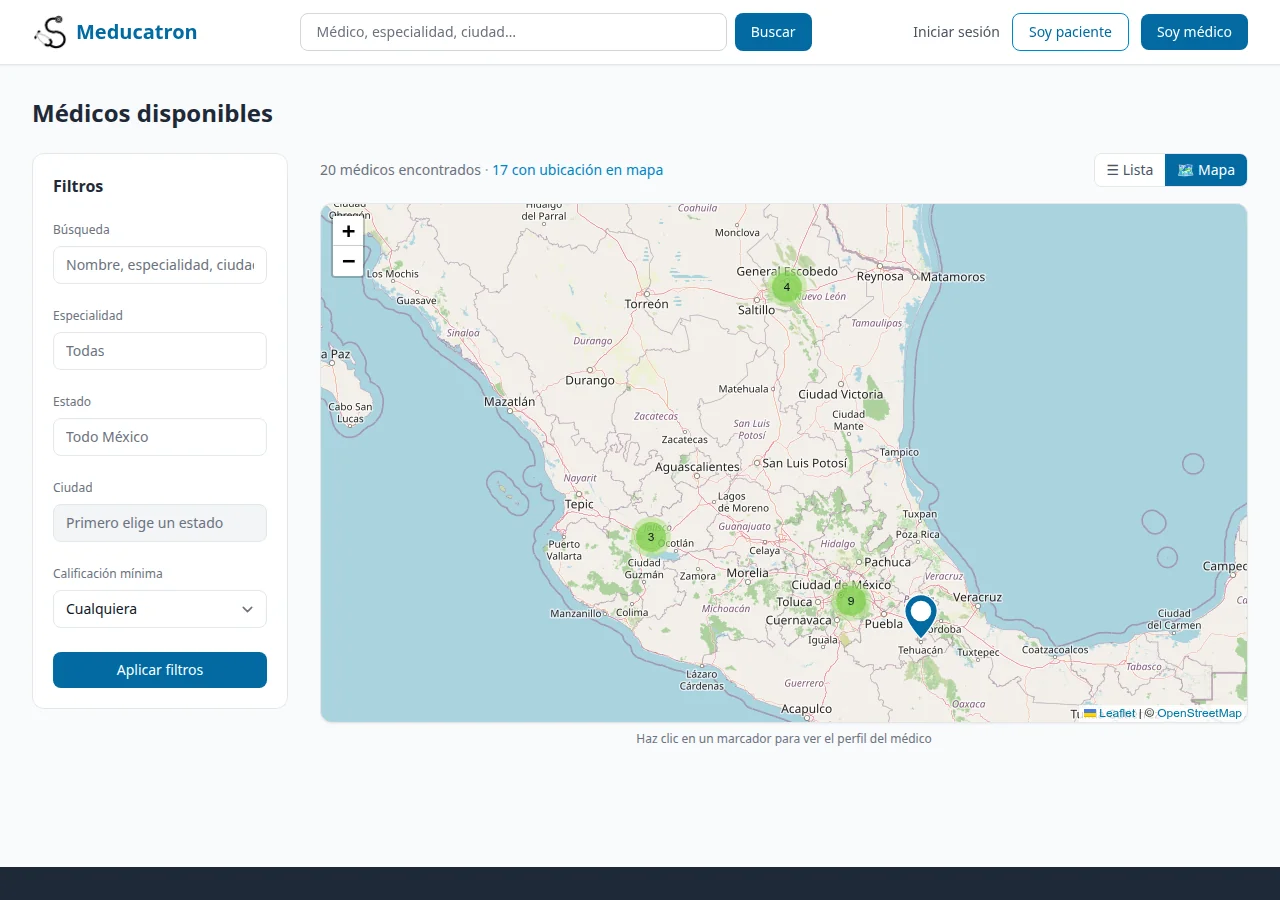 Resultados de /buscar en mapa